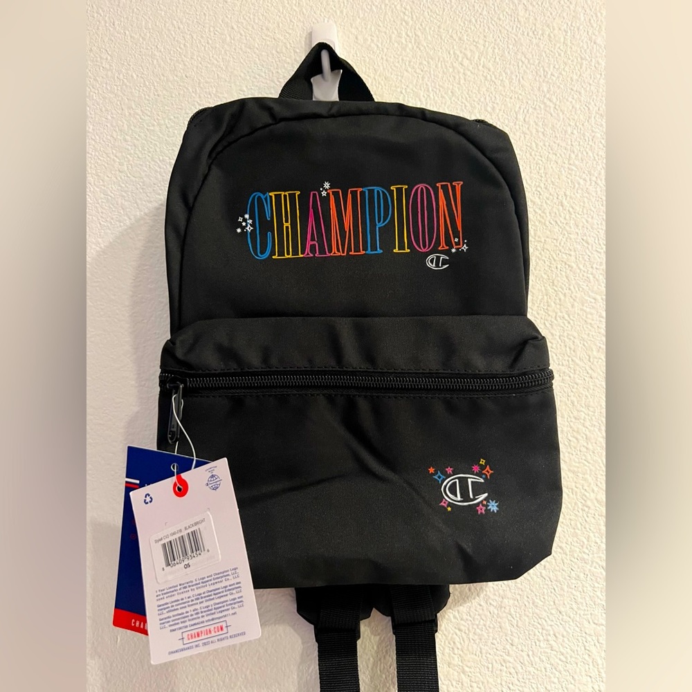 Champion | Black Multicolor Varsity Mini Backpack